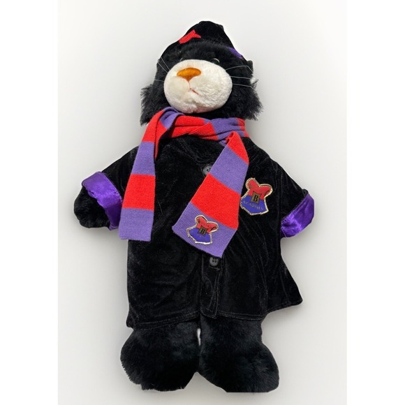 Build A Bear Boo Kitty Glow In Dark Eyes Black Halloween Cat Plush 16" w/ Outfit - Picture 5 of 10